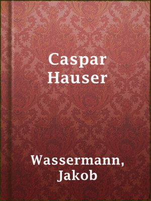 cover image of Caspar Hauser